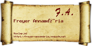 Freyer Annamária névjegykártya